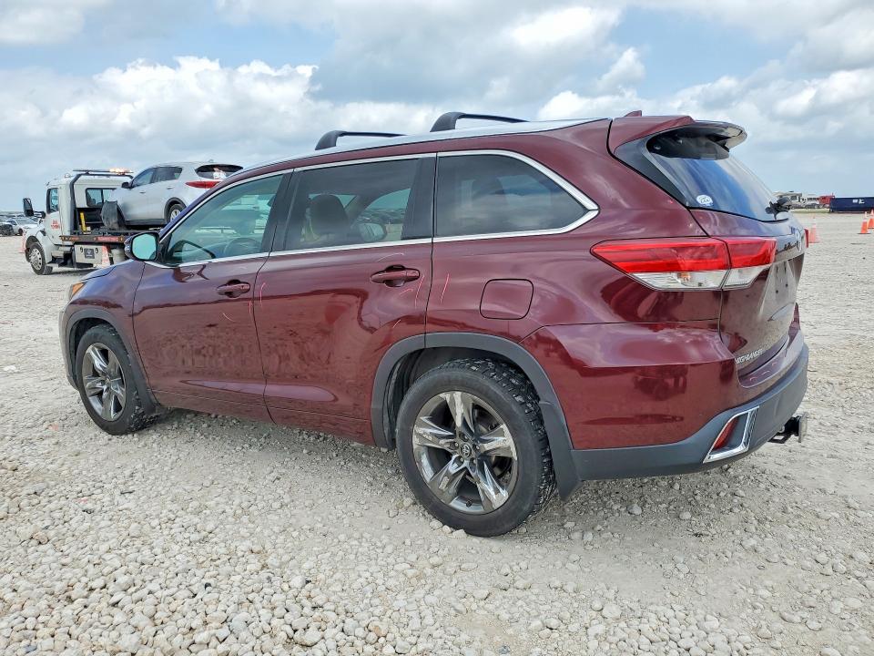2017 Toyota Highlander VIN 5TDDZRFH6HS435932 COPART salvage auction — SIDE, TX - SALVAGE VEHICLE TITLE, sold $4,050 on 2026-07-30 (photo 2)