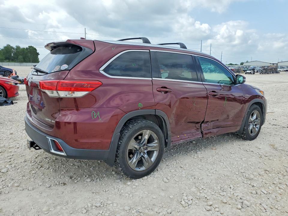 2017 Toyota Highlander VIN 5TDDZRFH6HS435932 COPART salvage auction — SIDE, TX - SALVAGE VEHICLE TITLE, sold $4,050 on 2026-07-30 (photo 3)