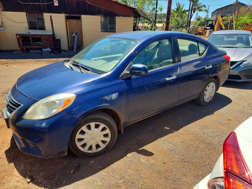 2012 Nissan Versa VIN 3N1CN7AP5CL828154 COPART salvage auction — FRONT END, Hi - Certificate Of Salvage, sold $4 on 2026-07-27 (photo 1)