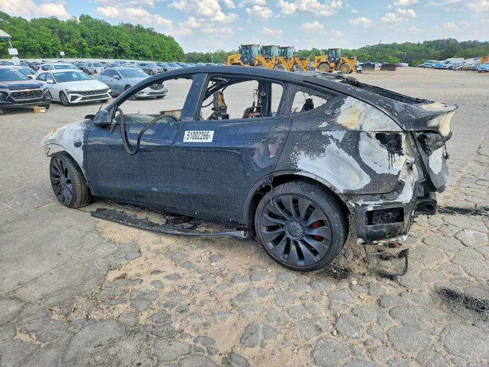 2022 Tesla Model y VIN 7SAYGDEF0NF462430 COPART salvage auction — BURN, Ga - Bill Of Sale - Parts Only, sold $3,100 on 2026-07-02 (photo 2)