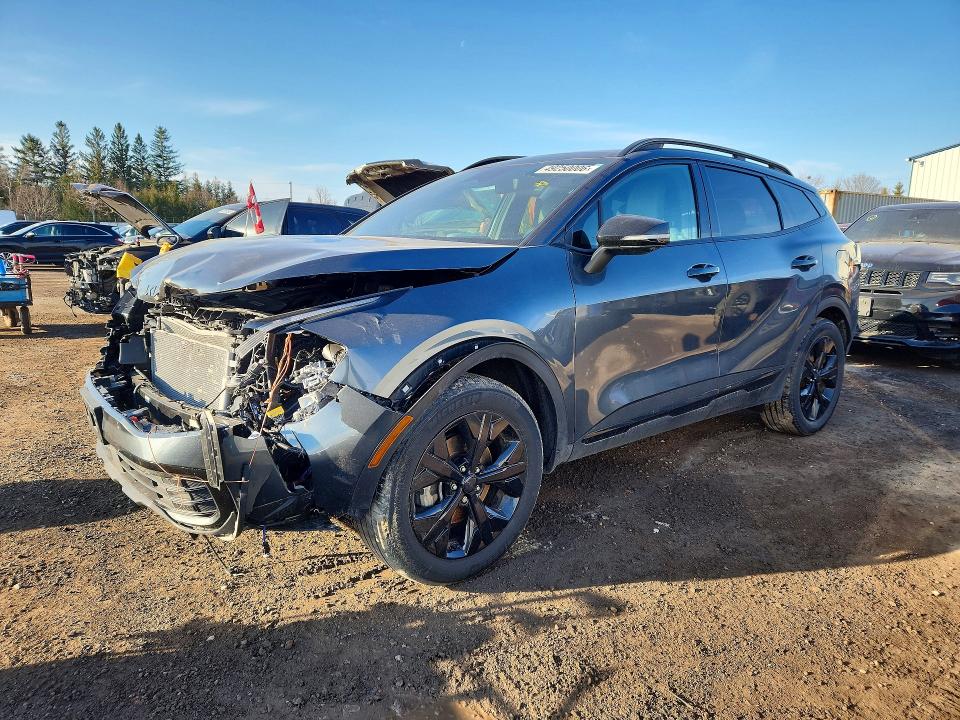 2025 Kia Sportage VIN KNDPXCDF4S7414421 COPART salvage auction — FRONT END, On - Permit Salvage, sold $11,300 on 2026-07-09 (photo 1)