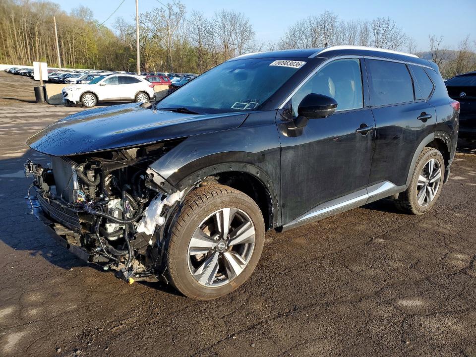2023 Niss Rogue VIN JN8BT3DDXPW301806 COPART salvage auction — FRONT END, Ny - Mv-907A Salvage Certificate, sold $5,200 on 2026-07-23 (photo 1)