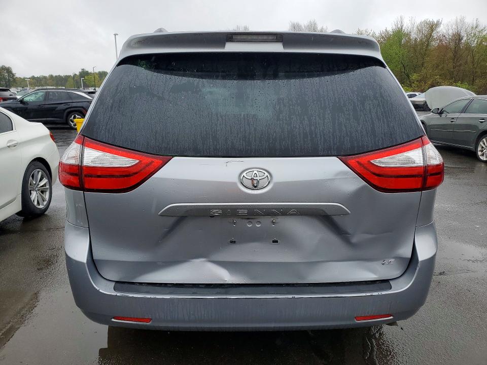 2017 Toyota Sienna VIN 5TDKZ3DC6HS782155 COPART salvage auction — REAR END, Ct - Certificate Of Title (P), sold $3,950 on 2026-07-23 (photo 6)