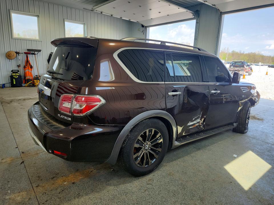 2017 Nissan Armada VIN JN8AY2NE3H9700653 COPART salvage auction — FRONT END, Oh - Public Repo Sale - Clean, sold $1,200 on 2026-07-21 (photo 3)