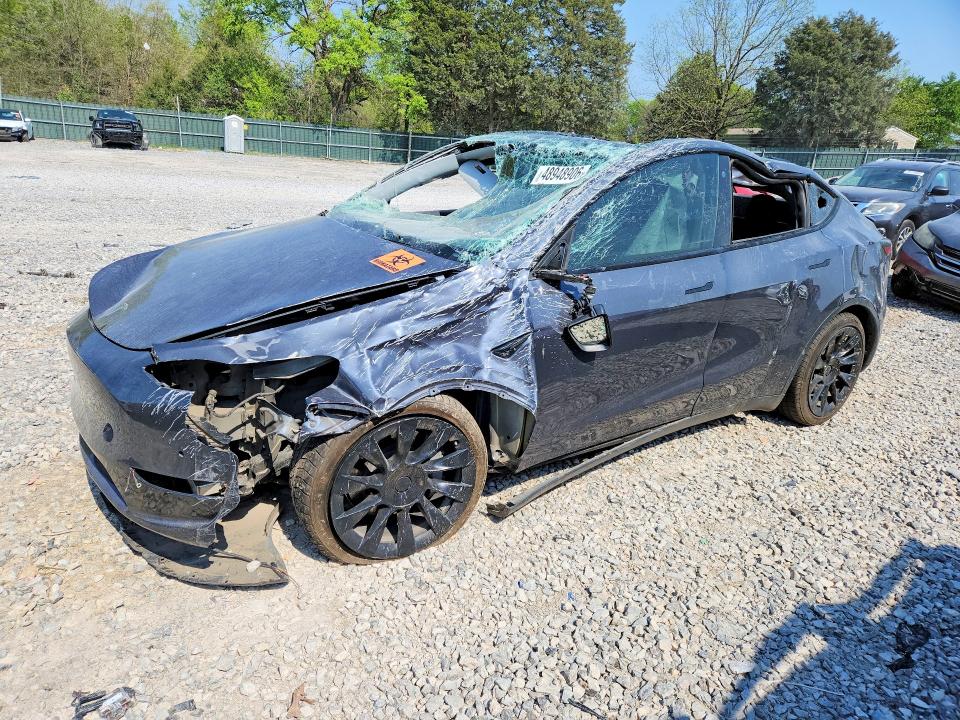 2021 Tesla Model y VIN 5YJYGDEE9MF077368 COPART salvage auction — ALL OVER, Tn - Cert Of Title-Rebuilt Vehicle (P), sold $3,500 on 2026-07-28 (photo 1)