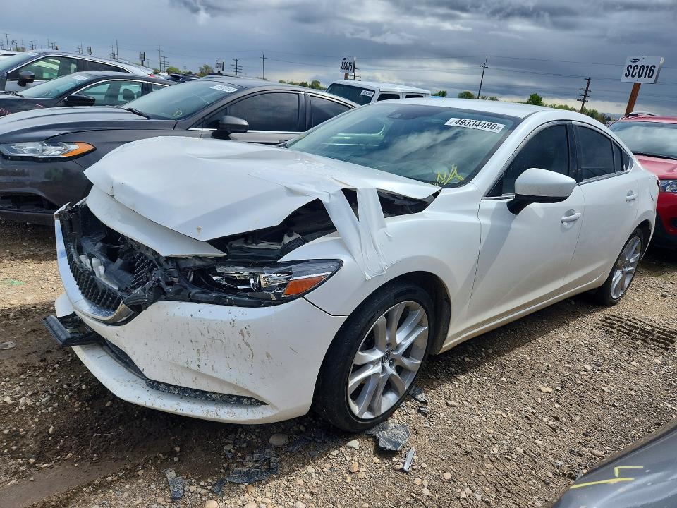 2018 Mazda 6 VIN JM1GL1UM7J1330092 COPART salvage auction — FRONT END, ID - SALVAGE CERTIFICATE OF TITLE, sold $1,700 on 2026-07-09 (photo 1)