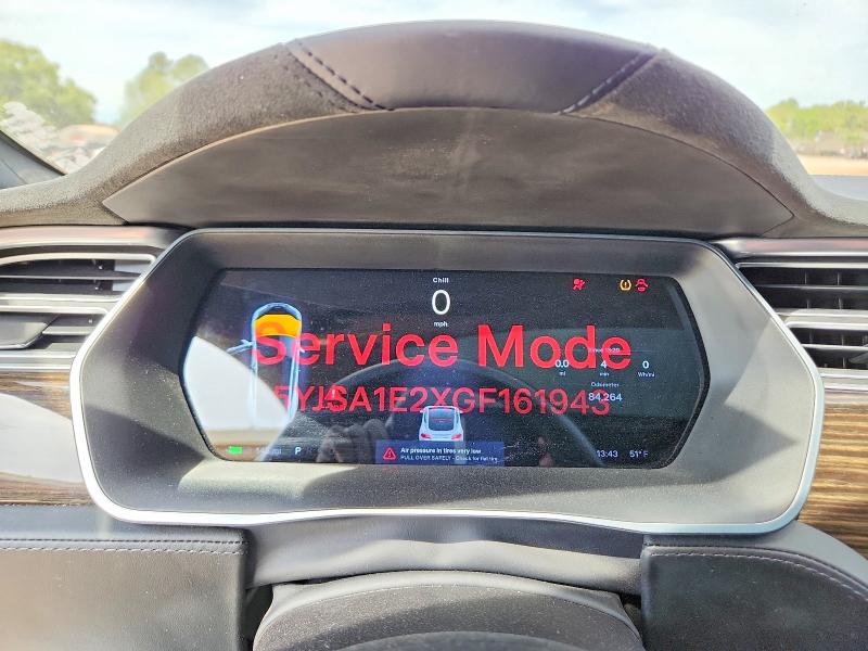 2016 Tesla Model s VIN 5YJSA1E2XGF161943 COPART salvage auction — FRONT END, Al - Certificate Of Title, sold $4,100 on 2026-07-29 (photo 9)