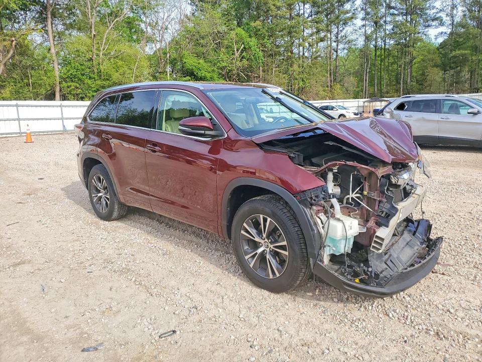 2016 Toyota Highlander VIN 5TDKKRFH3GS125778 COPART salvage auction — FRONT END, NC - SALVAGE CERTIFICATE OF TITLE, sold $5,700 on 2026-07-31 (photo 4)