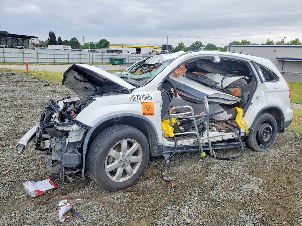 2008 Honda Crv VIN JHLRE385X8C044210 COPART salvage auction — ROLLOVER, Ca - Salvage Certificate, sold $100 on 2026-07-14 (photo 1)