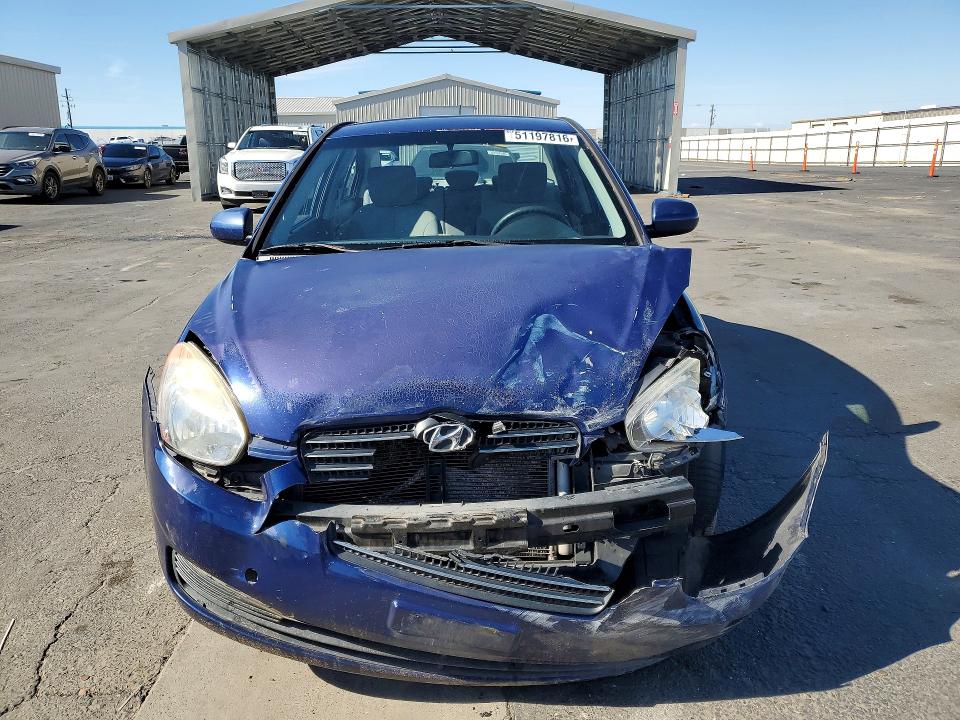 2011 Hyun Accent 2d VIN KMHCN4AC3BU604907 COPART salvage auction — FRONT END, CA - SALVAGE CERTIFICATE, sold $350 on 2026-07-16 (photo 5)
