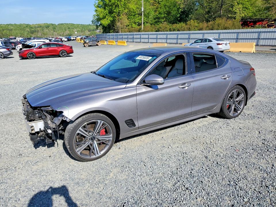 2025 Genesis G70 VIN KMTG34SC8SU147409 COPART salvage auction — FRONT END, Nc - Salvage Certificate Of Title, sold $13,700 on 2026-07-02 (photo 1)