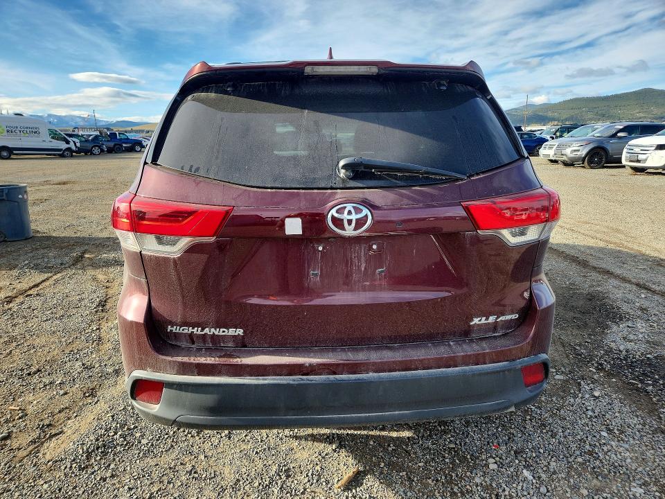 2017 Toyota Highlander VIN 5TDJZRFH0HS474874 COPART salvage auction — FRONT END, Mt - Salvage Certificate Of A Vehic, sold $5,300 on 2026-07-14 (photo 6)