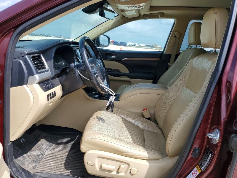 2017 Toyota Highlander VIN 5TDDZRFH6HS435932 COPART salvage auction — SIDE, TX - SALVAGE VEHICLE TITLE, sold $4,050 on 2026-07-30 (photo 7)