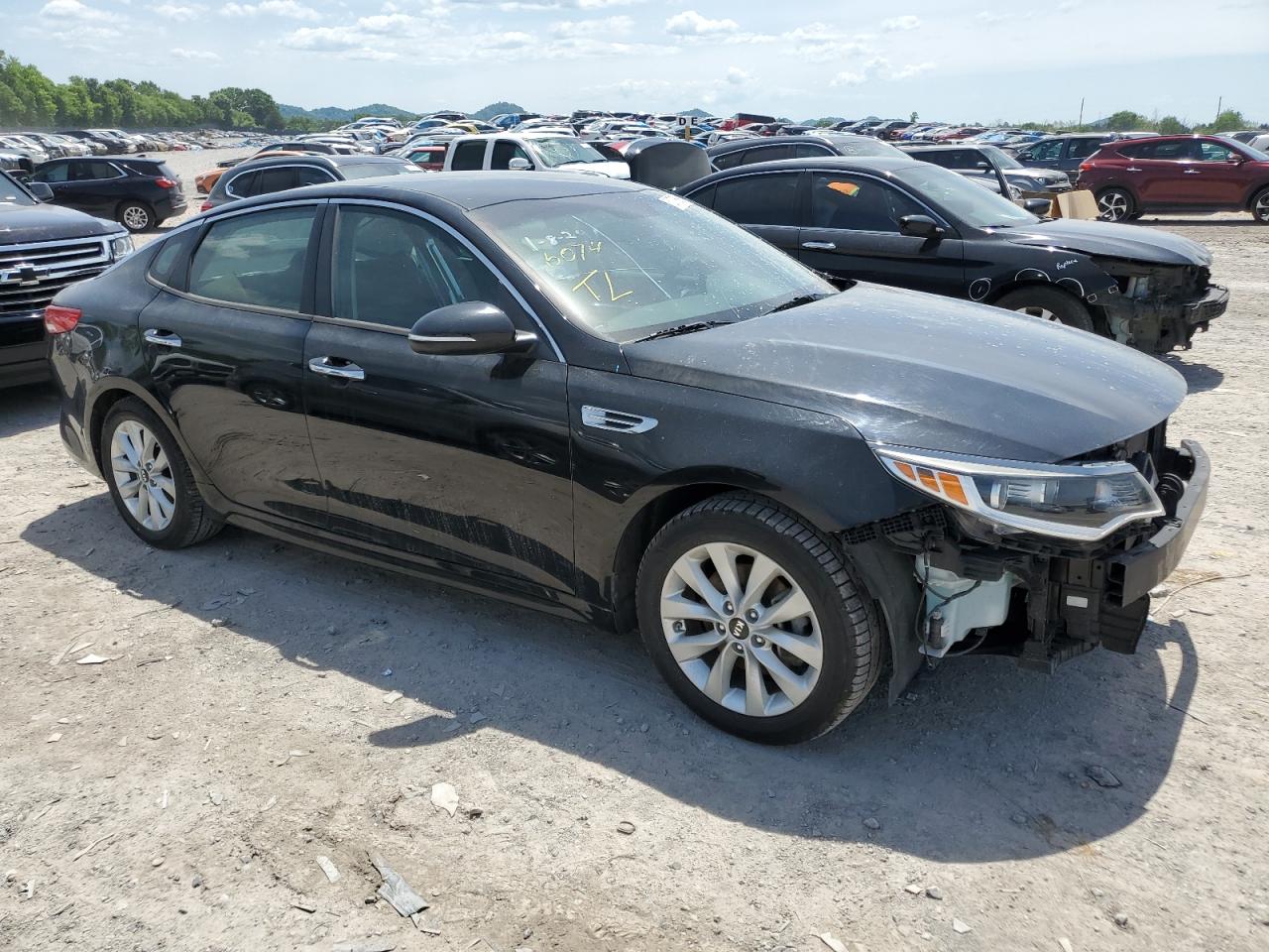2018 Kia Optima VIN 5XXGT4L36JG266660 COPART salvage auction — Front End, Salvage, sold $2,600 on 2024-07-02 (photo 4)