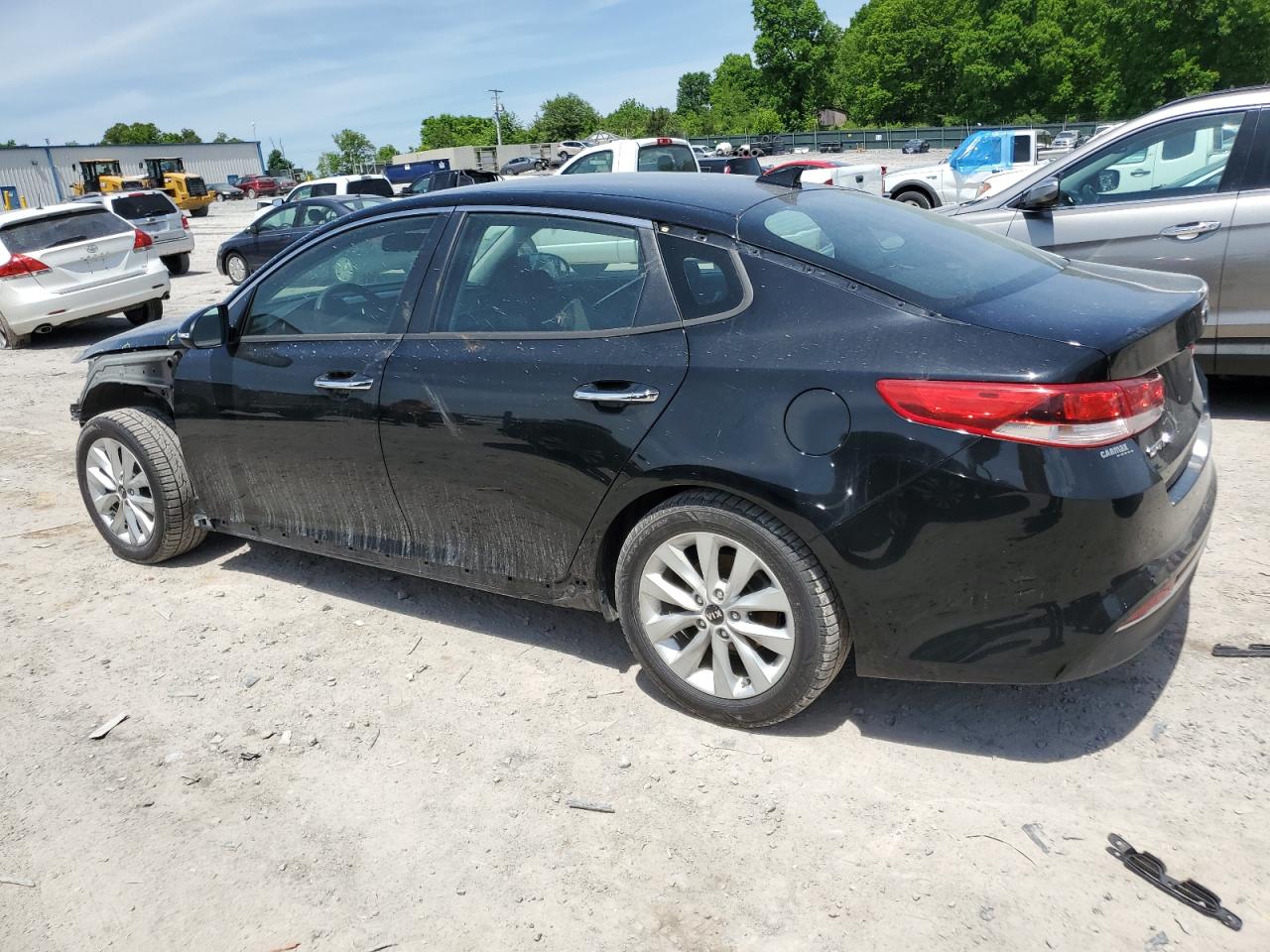 2018 Kia Optima VIN 5XXGT4L36JG266660 COPART salvage auction — Front End, Salvage, sold $2,600 on 2024-07-02 (photo 2)