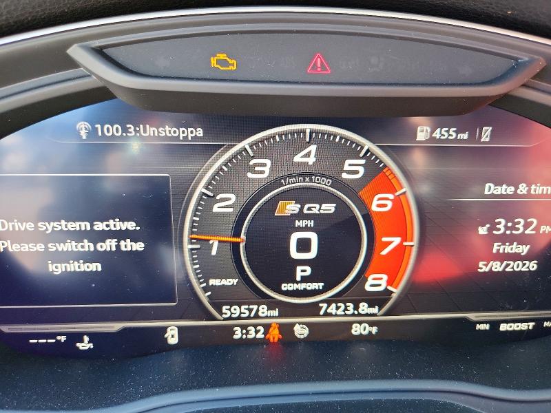 2018 Audi Sq5 VIN WA1A4AFY0J2166580 COPART salvage auction — MINOR DENT/SCRATCHES, Co - Certificate Of Title, sold $12,300 on 2026-07-09 (photo 9)