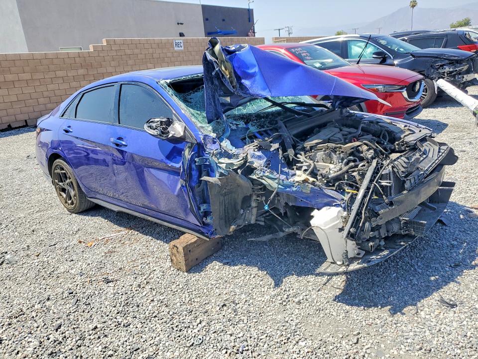 2024 Hyundai Elantra VIN KMHLR4DF8RU813502 COPART salvage auction — FRONT END, Ca - Certificate Of Title, sold $950 on 2026-07-14 (photo 4)