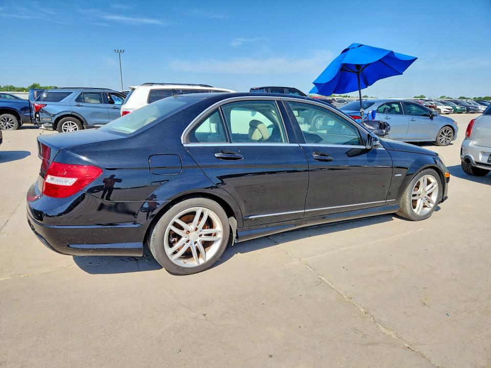 2012 Mercedes-benz C class VIN WDDGF4HB6CR203295 COPART salvage auction — MECHANICAL, Al - Certificate Of Title (P), sold $1,150 on 2026-07-13 (photo 3)