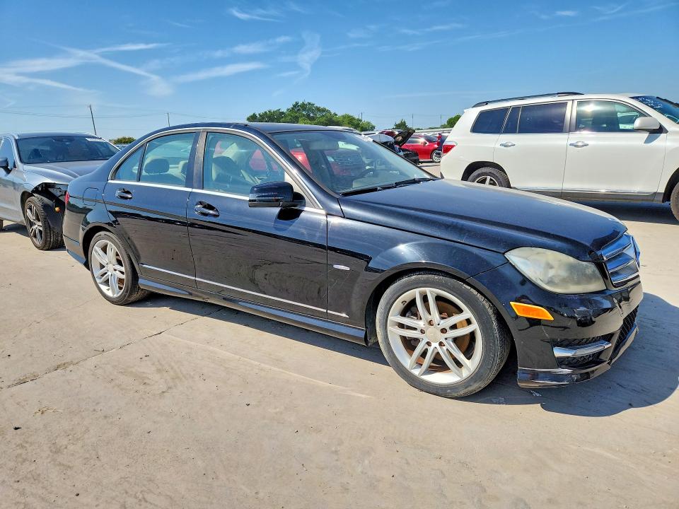 2012 Mercedes-benz C class VIN WDDGF4HB6CR203295 COPART salvage auction — MECHANICAL, Al - Certificate Of Title (P), sold $1,150 on 2026-07-13 (photo 4)