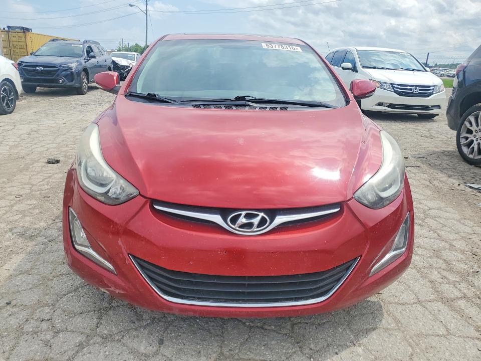 2016 Hyundai Elantra VIN KMHDH4AE7GU624453 COPART salvage auction — FRONT END, In - Cert Of Title-Salvage Title, sold $650 on 2026-07-31 (photo 5)