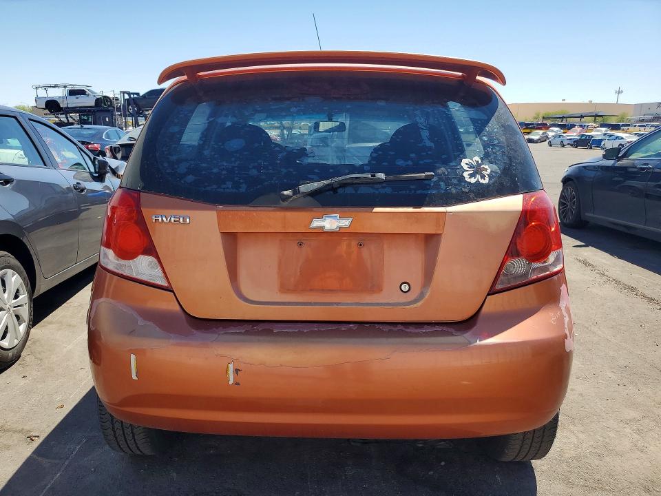 2006 Chevrolet Aveo VIN KL1TG66636B523136 COPART salvage auction — ROOF, Nv - Salvage Title, sold $475 on 2026-07-27 (photo 6)
