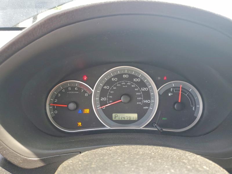 2009 Subaru Impreza VIN JF1GH63619H810185 COPART salvage auction — WATER/FLOOD, Nc - Salvage Certificate Of Title, sold $175 on 2026-07-22 (photo 9)