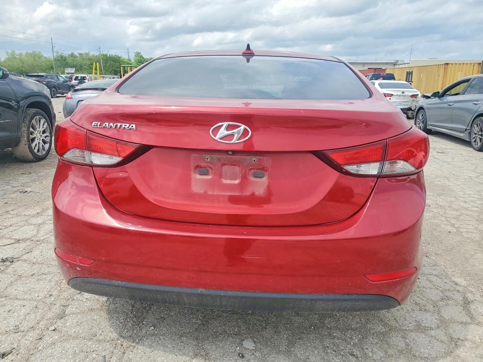 2016 Hyundai Elantra VIN KMHDH4AE7GU624453 COPART salvage auction — FRONT END, In - Cert Of Title-Salvage Title, sold $650 on 2026-07-31 (photo 6)