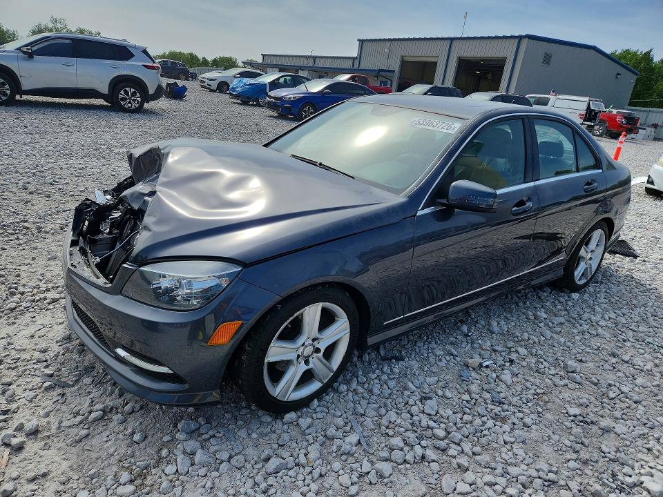 2011 Mercedes-benz C class VIN WDDGF8BB0BR137809 COPART salvage auction — FRONT END, Mi - Certificate Of Title, sold $800 on 2026-07-16 (photo 1)
