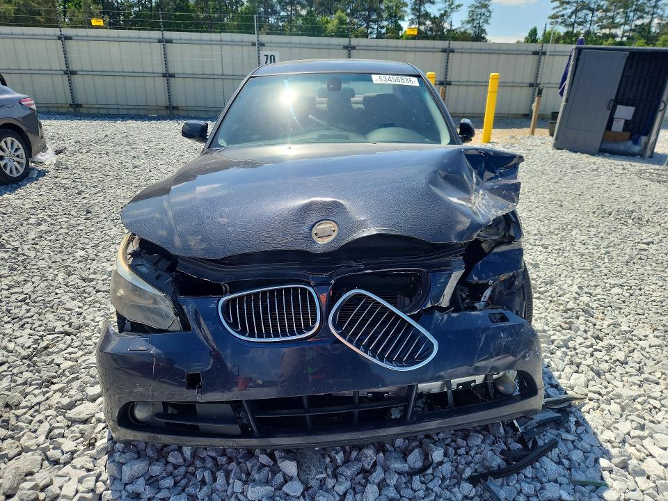 2007 BMW 5 series VIN WBANE53507CY07233 COPART salvage auction — FRONT END, GA - CERT OF TITLE-SALVAGE, sold $350 on 2026-07-09 (photo 5)