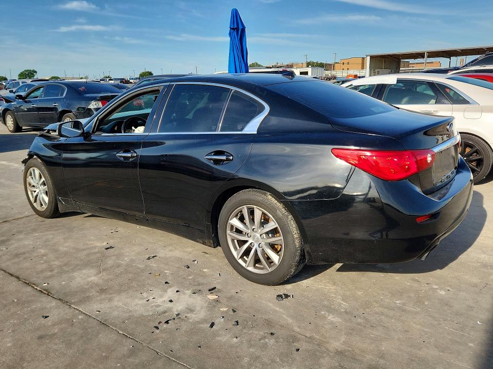 2015 Infiniti Q50 VIN JN1BV7AP3FM355022 COPART salvage auction — FRONT END, Tx - Salvage Vehicle Title, sold $750 on 2026-07-09 (photo 2)