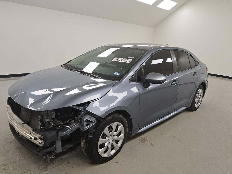 2020 Toyota Corolla VIN JTDEPRAE1LJ085543 COPART salvage auction — FRONT END, TX - CERTIFICATE OF TITLE, sold $3,300 on 2026-07-30 (photo 1)