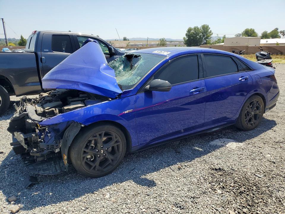2024 Hyundai Elantra VIN KMHLR4DF8RU813502 COPART salvage auction — FRONT END, Ca - Certificate Of Title, sold $950 on 2026-07-14 (photo 1)