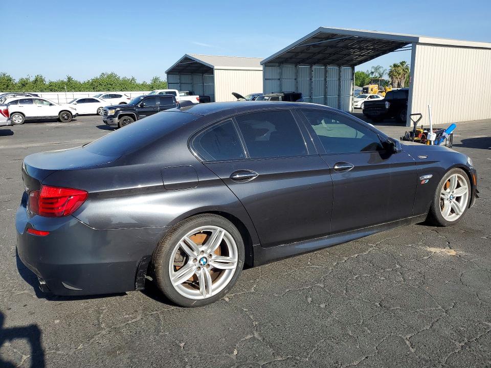 2013 BMW 5 series VIN WBAFR9C57DDX79792 COPART salvage auction — DAMAGE HISTORY, Ca - Dlr/Dis/Exp Only Salvage Title, sold $950 on 2026-07-02 (photo 3)
