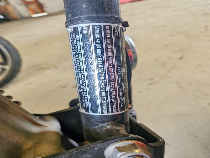 2018 Royal enfield motors All other VIN ME3FSV276JC588930 COPART salvage auction — FRONT END, NJ - CERT OF TITLE-SALVAGE (P), sold $200 on 2026-07-02 (photo 9)