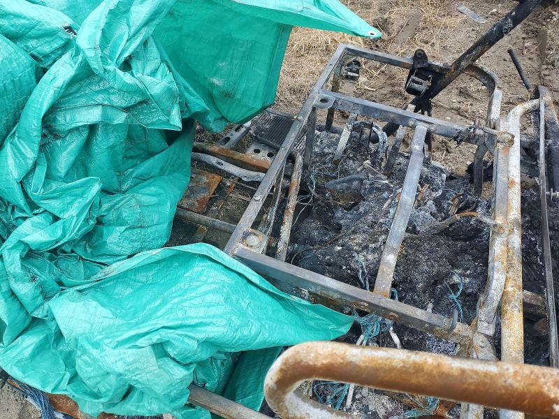 2021 Hisun Sector 750 VIN LWGMDWZ0XMA000082 COPART salvage auction — BURN, NF, sold $100 on 2026-07-07 (photo 8)