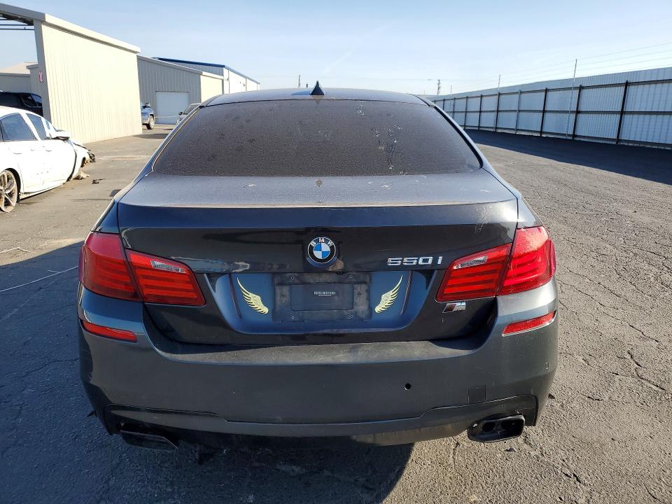 2013 BMW 5 series VIN WBAFR9C57DDX79792 COPART salvage auction — DAMAGE HISTORY, Ca - Dlr/Dis/Exp Only Salvage Title, sold $950 on 2026-07-02 (photo 6)