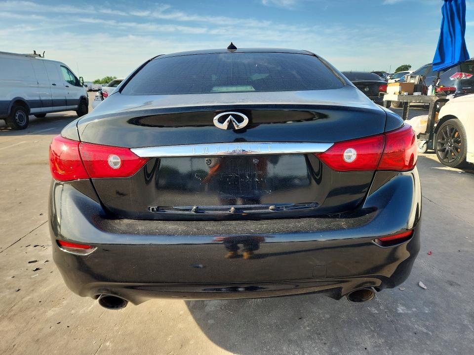 2015 Infiniti Q50 VIN JN1BV7AP3FM355022 COPART salvage auction — FRONT END, Tx - Salvage Vehicle Title, sold $750 on 2026-07-09 (photo 6)