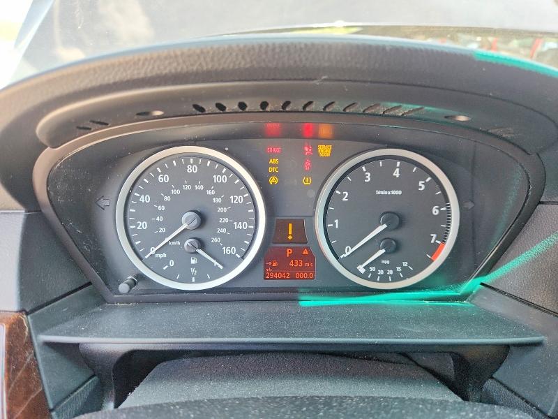 2007 BMW 5 series VIN WBANE53507CY07233 COPART salvage auction — FRONT END, GA - CERT OF TITLE-SALVAGE, sold $350 on 2026-07-09 (photo 9)