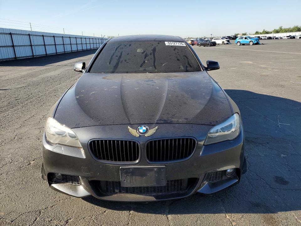 2013 BMW 5 series VIN WBAFR9C57DDX79792 COPART salvage auction — DAMAGE HISTORY, Ca - Dlr/Dis/Exp Only Salvage Title, sold $950 on 2026-07-02 (photo 5)