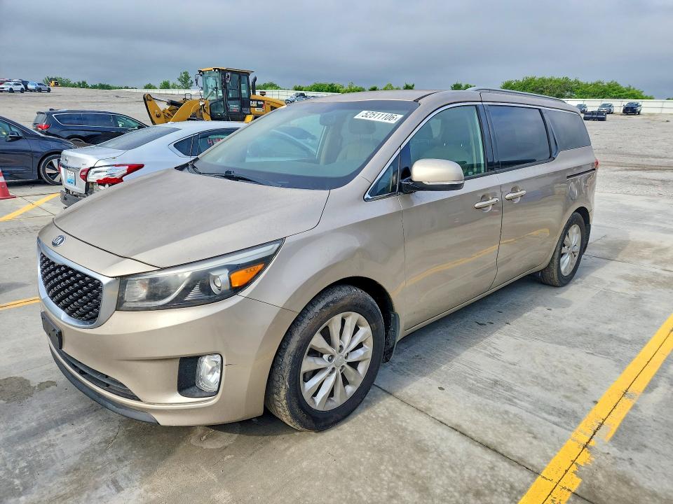 2015 Kia SEDONA VIN KNDMC5C13F6020954 COPART salvage auction — NORMAL WEAR, Ky - Red Rebuilt Flood, sold $1,250 on 2026-07-09 (photo 1)