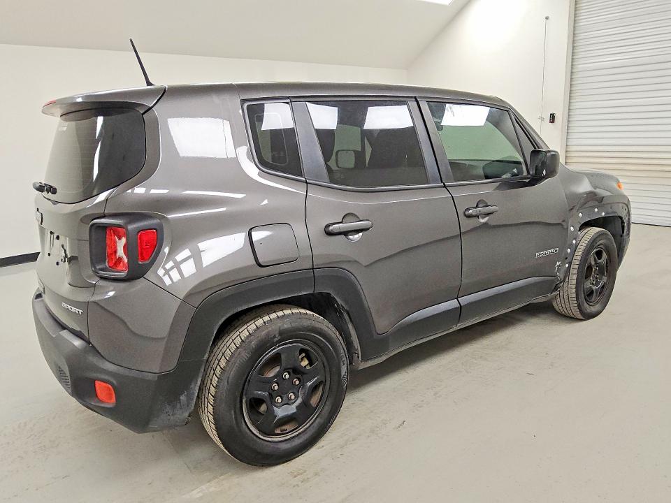 2018 Jeep Renegade VIN ZACCJAAB0JPG68375 COPART salvage auction — MECHANICAL, Tx - Certificate Of Title, sold $2,400 on 2026-07-09 (photo 3)