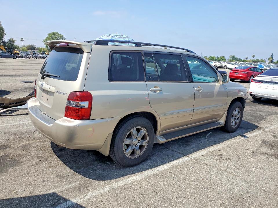 2004 Toyota Highlander VIN JTEDP21A340005940 COPART salvage auction — FRONT END, Ca - Salvage Certificate, sold $875 on 2026-07-28 (photo 3)