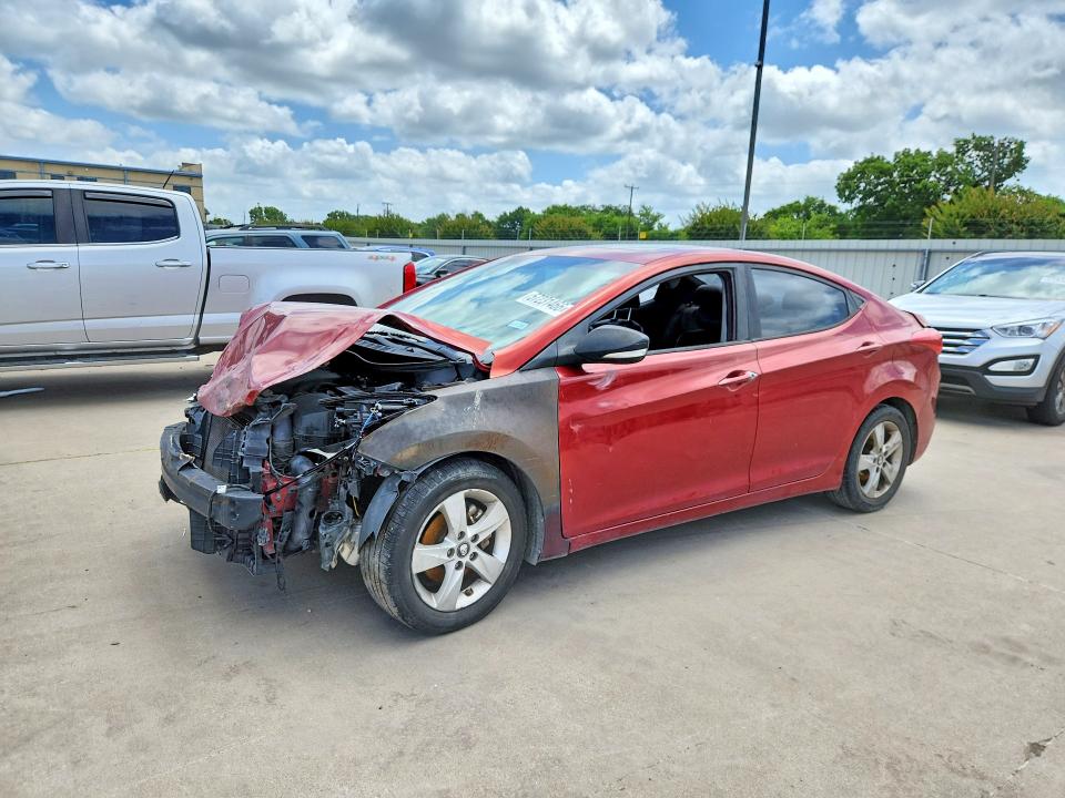 2010 Hyun Elantra VIN KMHDH4AEXBU156047 COPART salvage auction — FRONT END, TX - BONDED TITLE - SALVAGE, sold $325 on 2026-07-27 (photo 1)
