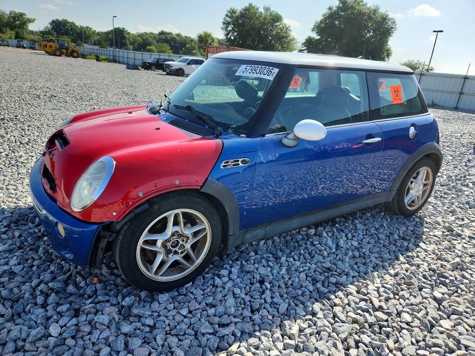 2005 Mini Cooper VIN WMWRE33445TD94259 COPART salvage auction — SIDE, Fl - Cert Of Title Slvg Rebuildable, sold $425 on 2026-08-03 (photo 1)