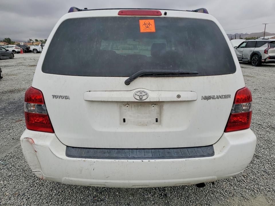 2005 Toyota Highlander VIN JTEDD21AX50129049 COPART salvage auction — SIDE, Ca - Salvage Certificate, sold $650 on 2026-07-15 (photo 6)