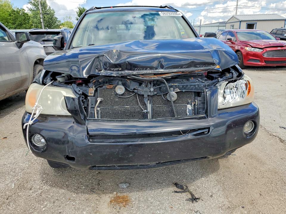2006 Toyota Highlander VIN JTEEW21A360026345 COPART salvage auction — FRONT END, In - Cert Of Title-Salvage Title, sold $500 on 2026-07-13 (photo 5)