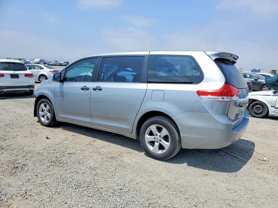 2011 Toyota Sienna VIN 5TDKA3DC7BS003005 COPART salvage auction — FRONT END, Ca - Salvage Certificate, sold $1,400 on 2026-07-28 (photo 2)