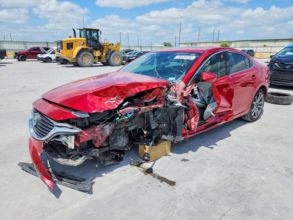 2016 Mazda 6 VIN JM1GJ1W54G1439632 COPART salvage auction — FRONT END, TX - SALVAGE VEHICLE TITLE (P), sold $400 on 2026-07-31 (photo 1)