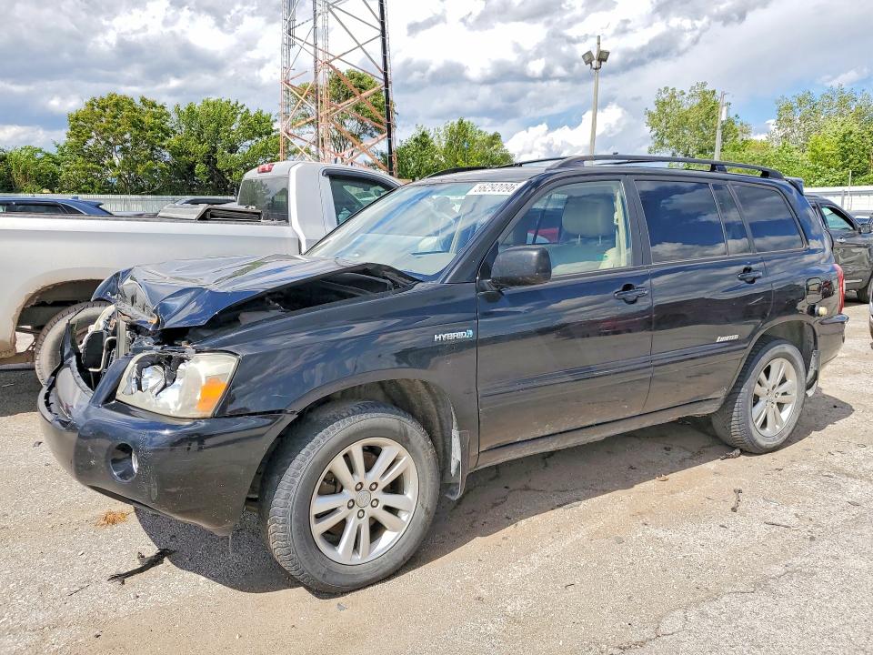2006 Toyota Highlander VIN JTEEW21A360026345 COPART salvage auction — FRONT END, In - Cert Of Title-Salvage Title, sold $500 on 2026-07-13 (photo 1)
