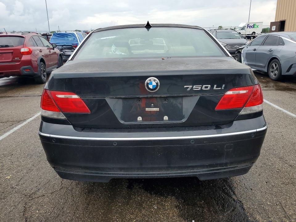 2008 BMW 7 series VIN WBAHN83538DT78549 COPART salvage auction — FRONT END, ST, sold $300 on 2026-07-17 (photo 6)
